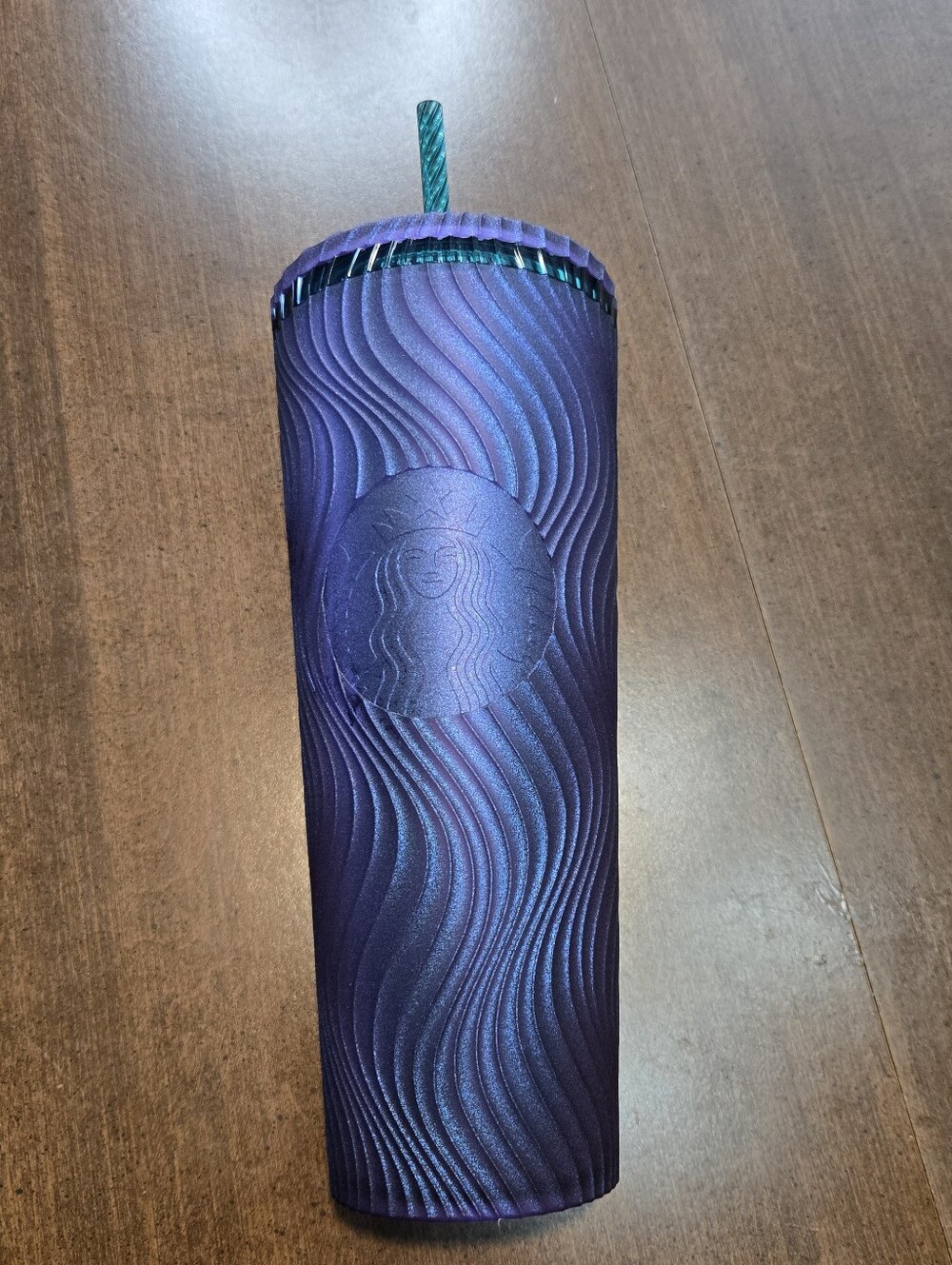 Starbucks Purple/Green Swirl Glitter Matte Tumbler Cold Cup Venti Collector 2025